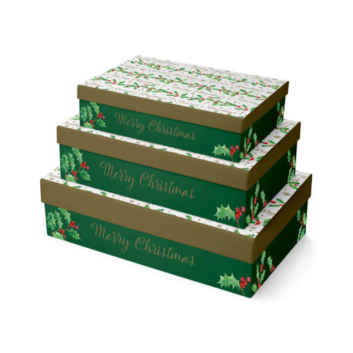 Picture of HOLLY CHRISTMAS GIFT BOX